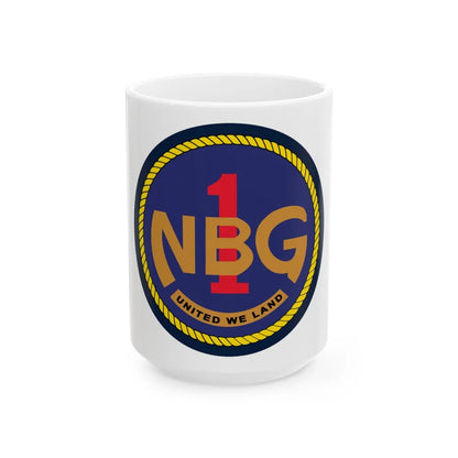 Naval Beach Group 1 (U.S. Navy) White Coffee Mug-15oz-Go Mug Yourself