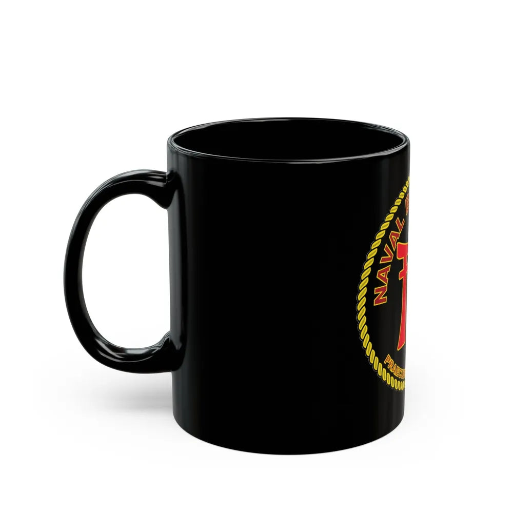 Naval Beach Unit 7 Circle (U.S. Navy) Black Coffee Mug-Go Mug Yourself