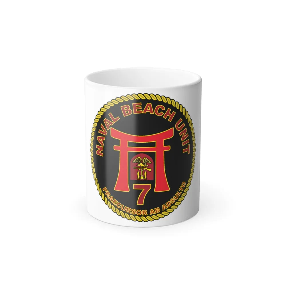 Naval Beach Unit 7 Circle (U.S. Navy) Color Changing Mug 11oz-11oz-Go Mug Yourself