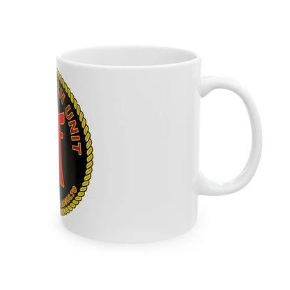 Naval Beach Unit 7 Circle (U.S. Navy) White Coffee Mug-Go Mug Yourself