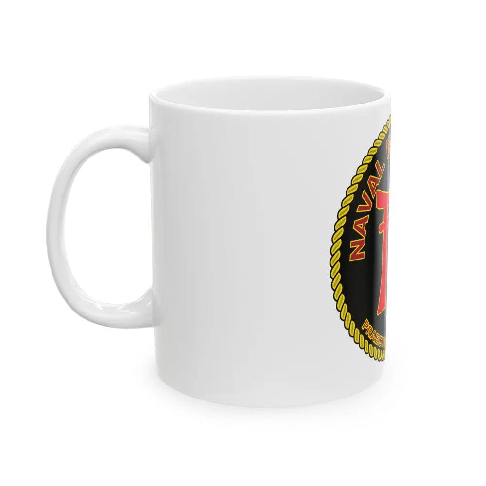 Naval Beach Unit 7 Circle (U.S. Navy) White Coffee Mug-Go Mug Yourself