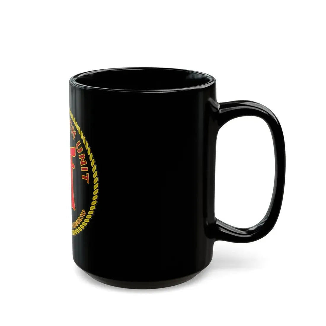 Naval Beach Unit 7 Circle (U.S. Navy) Black Coffee Mug - Go Mug Yourself