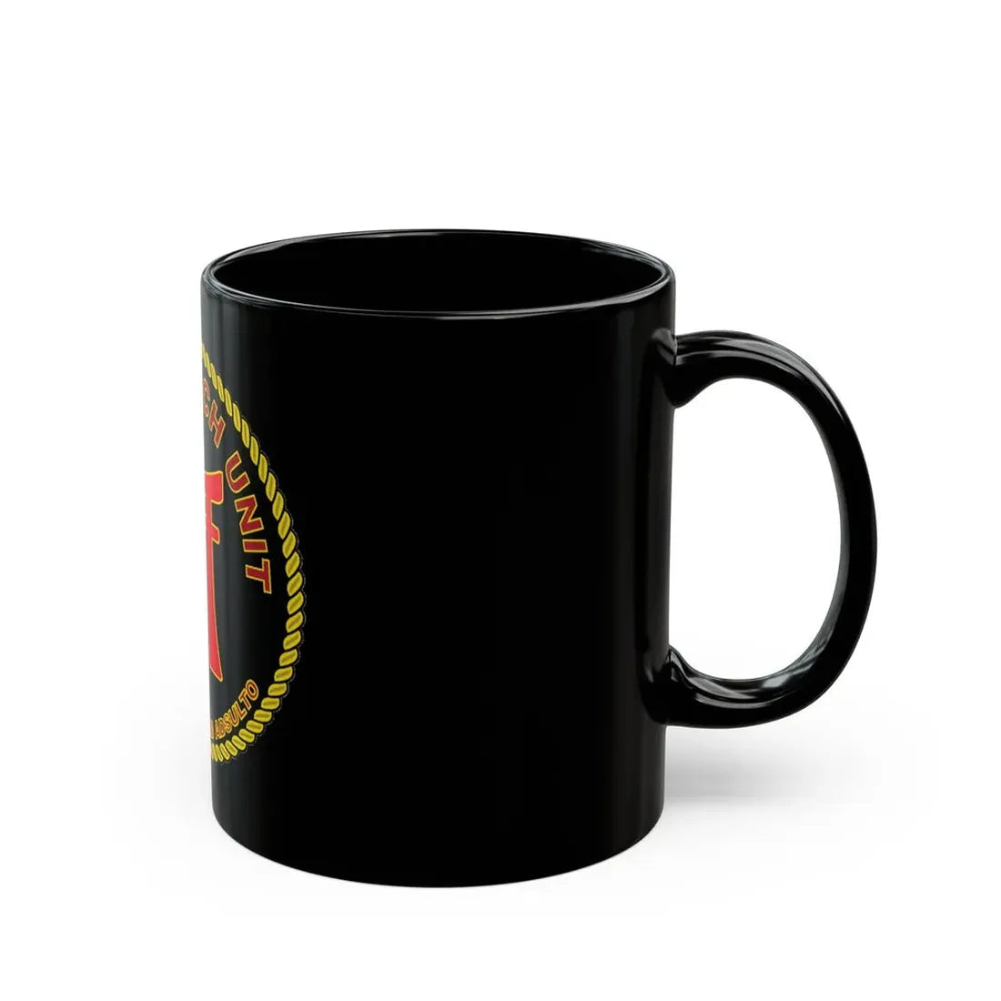 Naval Beach Unit 7 Circle (U.S. Navy) Black Coffee Mug - Go Mug Yourself