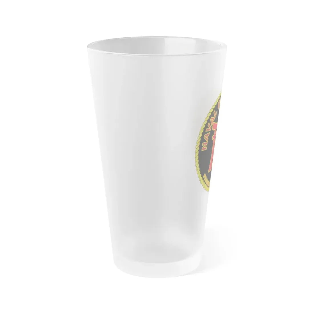 Naval Beach Unit 7 Circle (U.S. Navy) Frosted Pint Glass 16oz - Go Mug Yourself