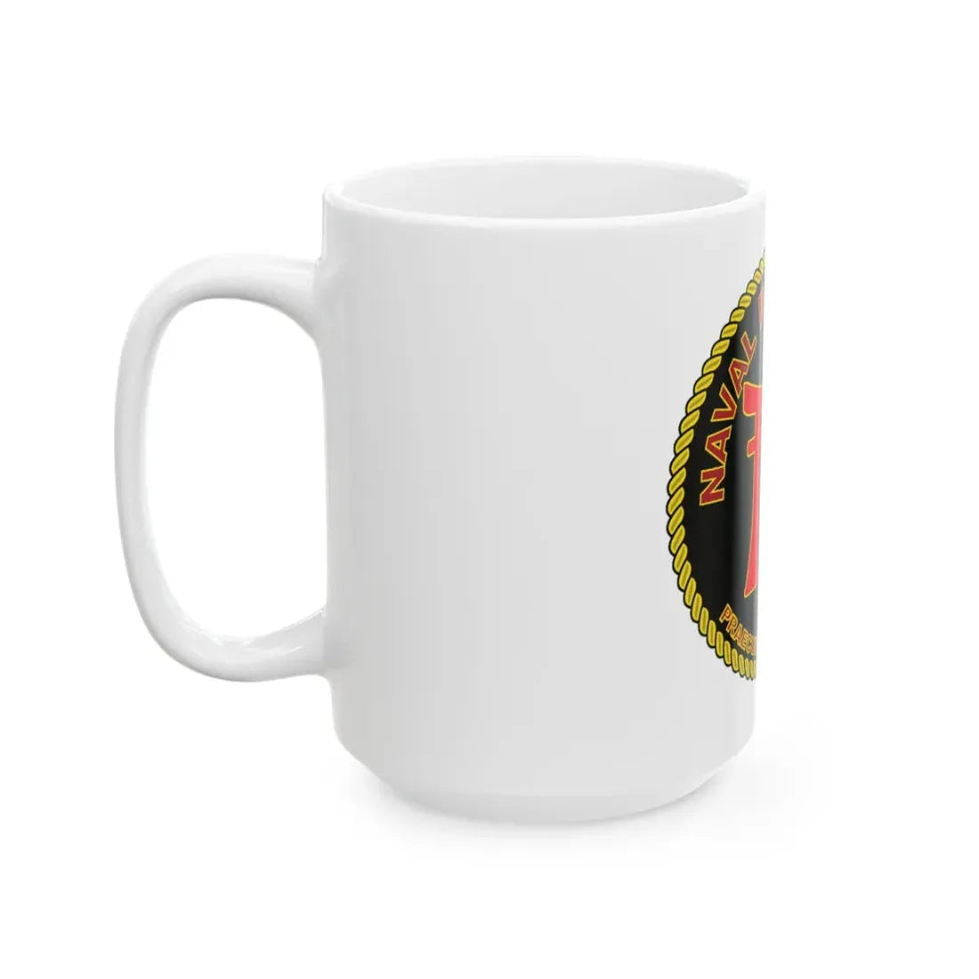 Naval Beach Unit 7 Circle (U.S. Navy) White Coffee Mug - Go Mug Yourself