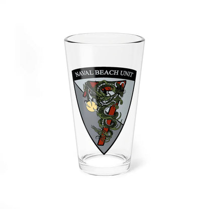 Naval Beach Unit 7 v2 Shield (U.S. Navy) Pint Glass 16oz-16oz-Go Mug Yourself