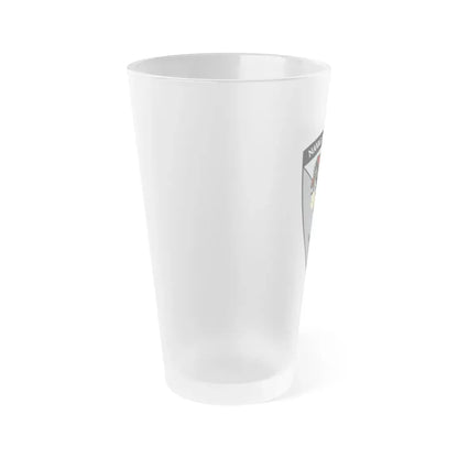 Naval Beach Unit 7 v2 Shield (U.S. Navy) Frosted Pint Glass 16oz - Go Mug Yourself