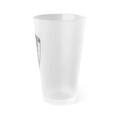 Naval Beach Unit 7 v2 Shield (U.S. Navy) Frosted Pint Glass 16oz - Go Mug Yourself