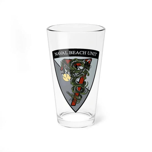 Naval Beach Unit 7 v2 Shield (U.S. Navy) Pint Glass 16oz 16oz - Go Mug Yourself