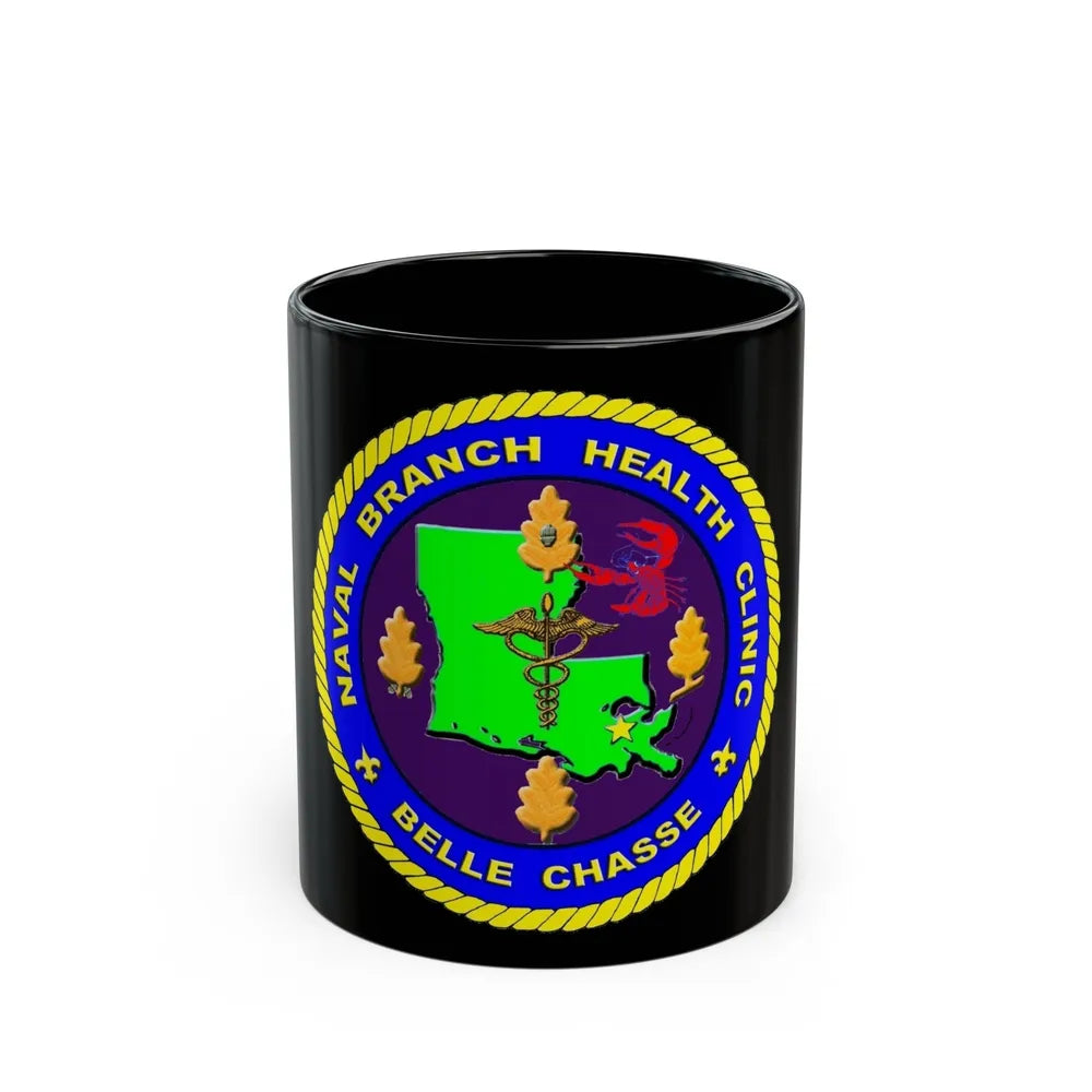 Naval Branch Health Clinic Belle Chasse (U.S. Navy) Black Coffee Mug-11oz-Go Mug Yourself