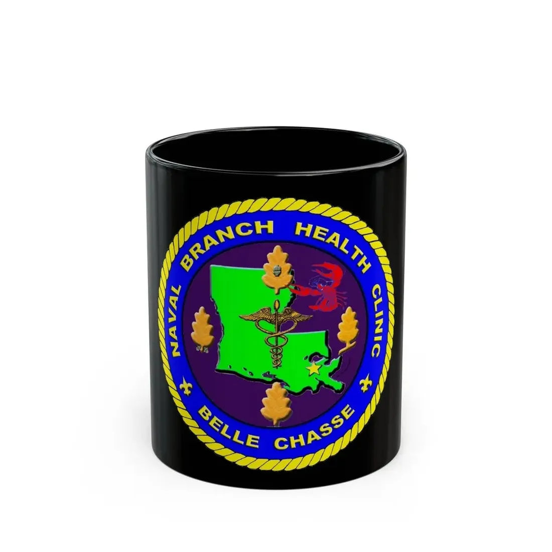 Naval Branch Health Clinic Belle Chasse (U.S. Navy) Black Coffee Mug 11oz - Go Mug Yourself