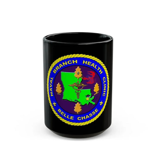 Naval Branch Health Clinic Belle Chasse (U.S. Navy) Black Coffee Mug 15oz - Go Mug Yourself