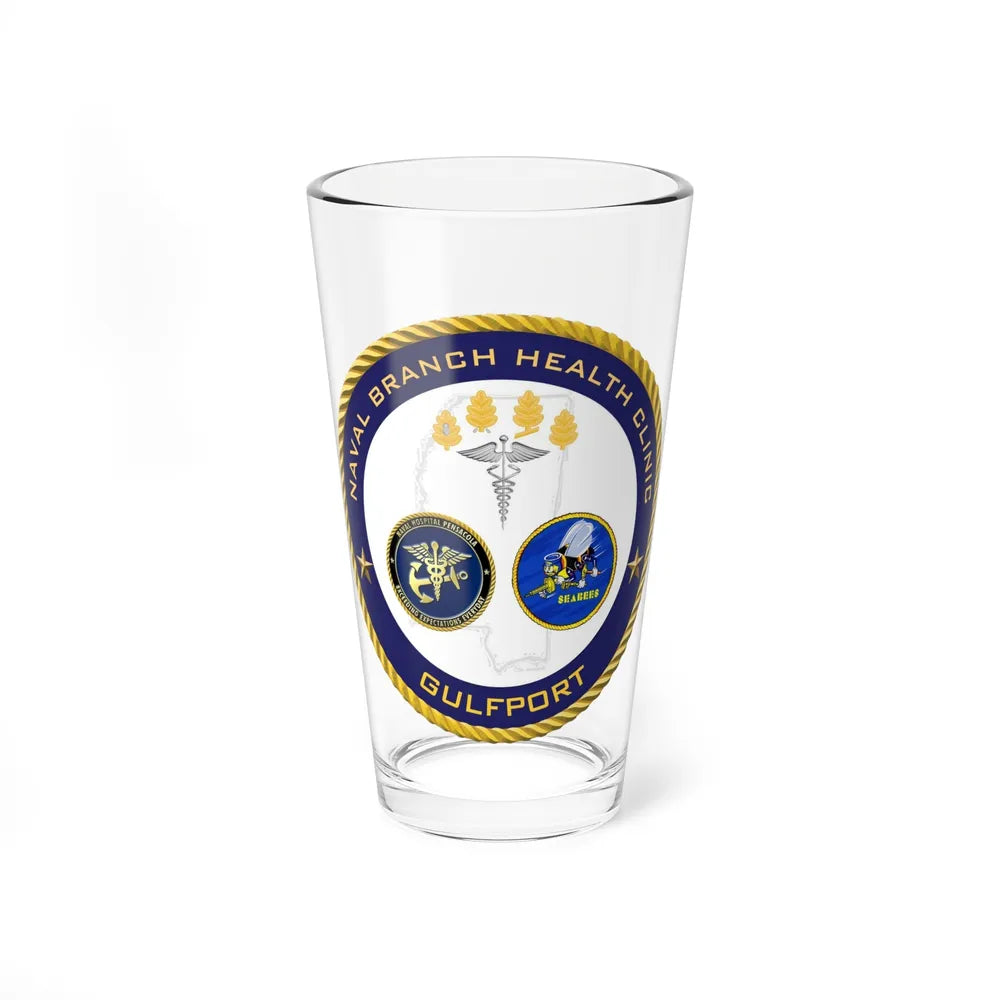 Naval Branch Health Clinic Gulfport (U.S. Navy) Pint Glass 16oz-16oz-Go Mug Yourself