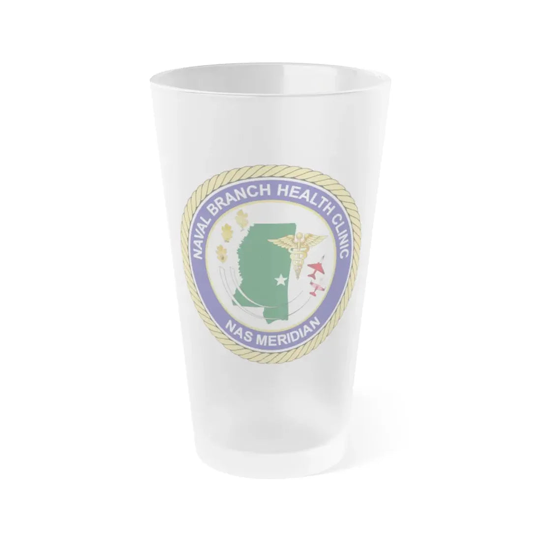 Naval Branch Health Clinic Naval Air Station Meridian1 (U.S. Navy) Frosted Pint Glass 16oz Default Title - Go Mug Yourself