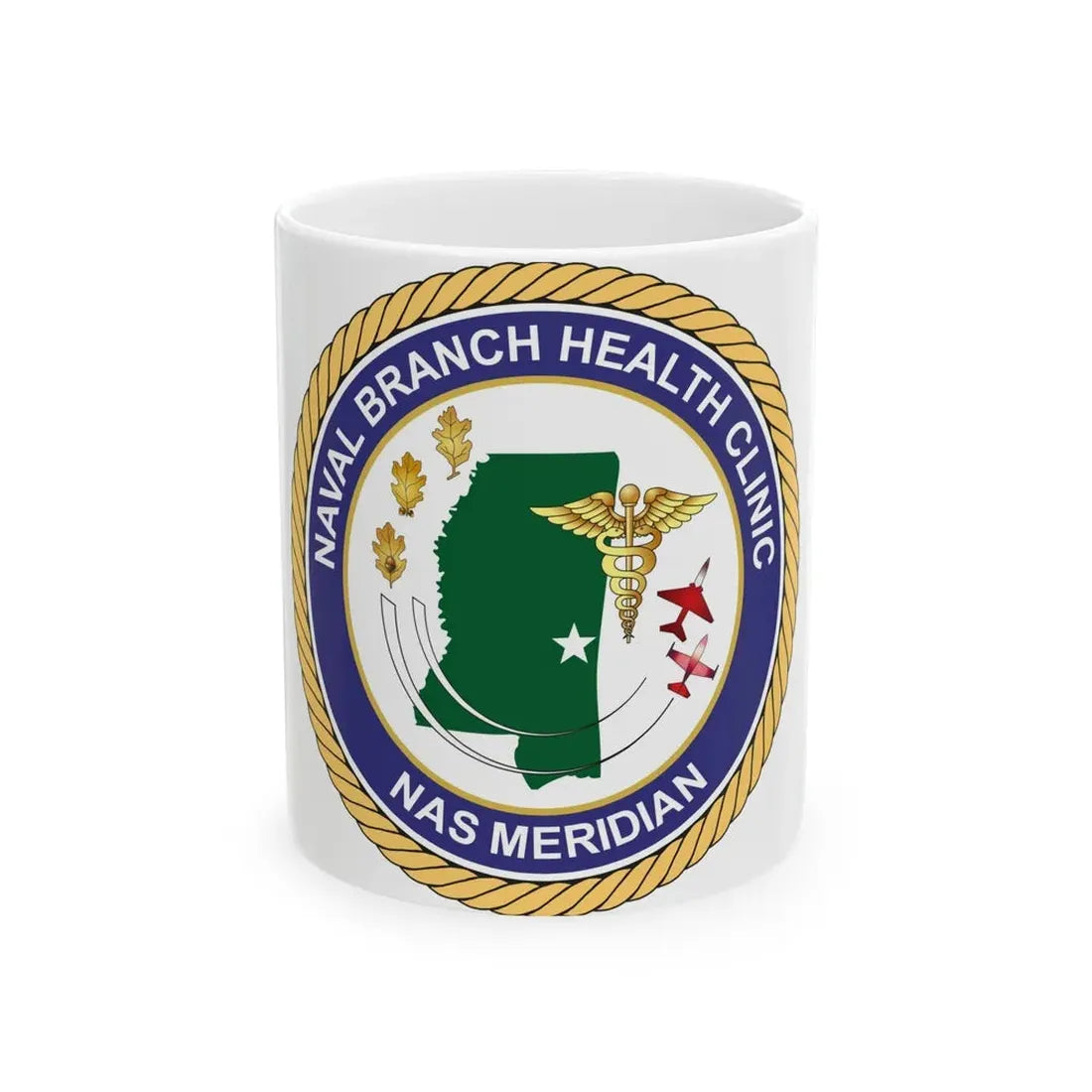Naval Branch Health Clinic Naval Air Station Meridian1 (U.S. Navy) White Coffee Mug 11oz - Go Mug Yourself