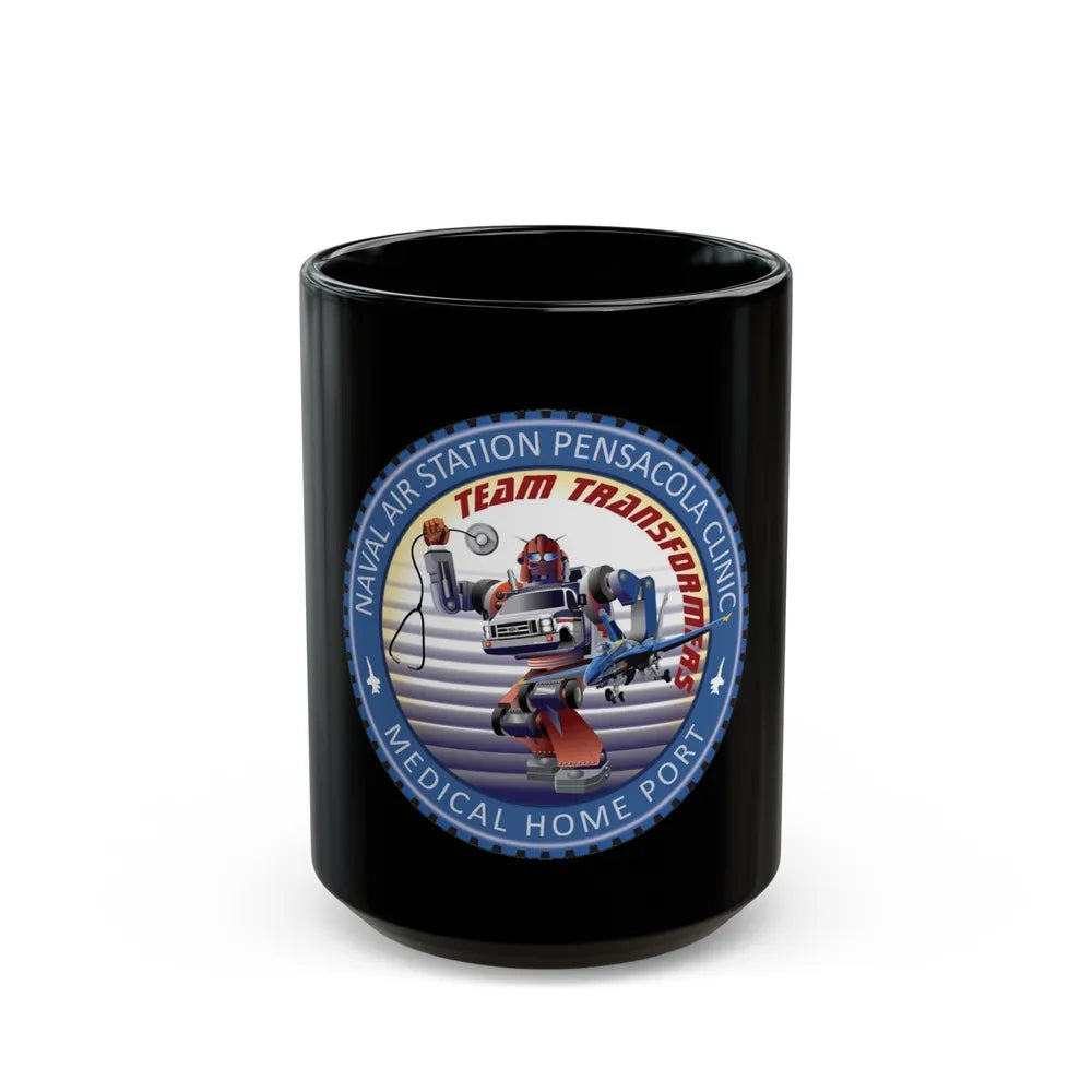 Naval Branch Health Clinic Naval Air Station Pensacola (U.S. Navy) Black Coffee Mug-15oz-Go Mug Yourself