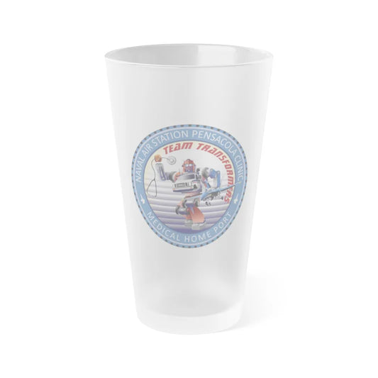 Naval Branch Health Clinic Naval Air Station Pensacola (U.S. Navy) Frosted Pint Glass 16oz-Go Mug Yourself