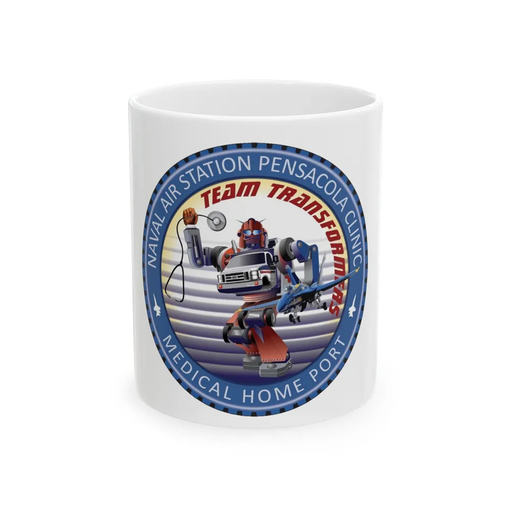 Naval Branch Health Clinic Naval Air Station Pensacola (U.S. Navy) White Coffee Mug-11oz-Go Mug Yourself