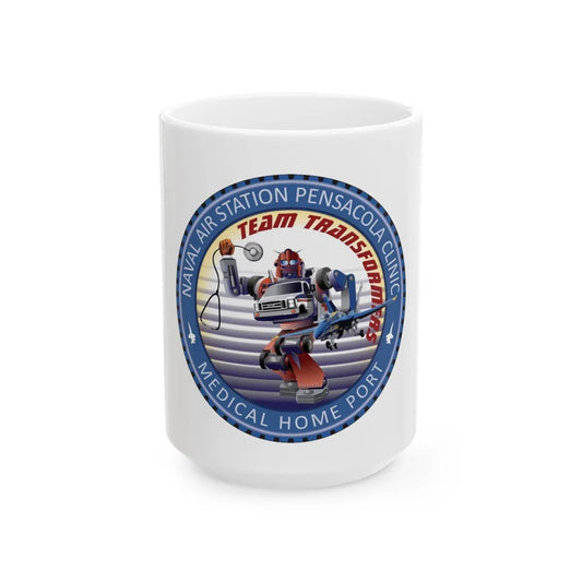 Naval Branch Health Clinic Naval Air Station Pensacola (U.S. Navy) White Coffee Mug-15oz-Go Mug Yourself