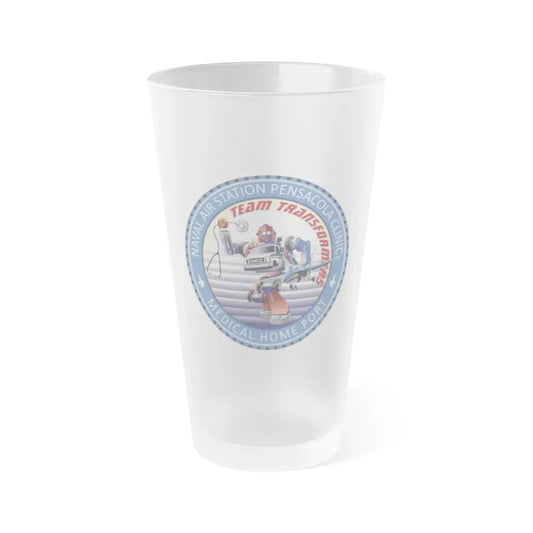 Naval Branch Health Clinic Naval Air Station Pensacola (U.S. Navy) Frosted Pint Glass 16oz Default Title - Go Mug Yourself