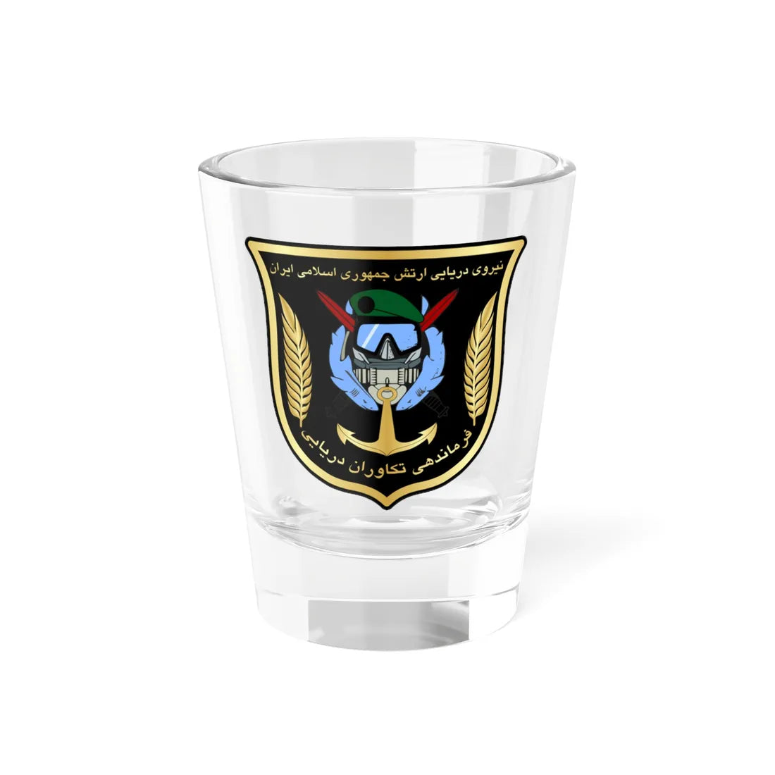 Naval Commandos Command (Iran) (Coat of Arms) Shot Glass 1.5oz 1.5oz - Go Mug Yourself