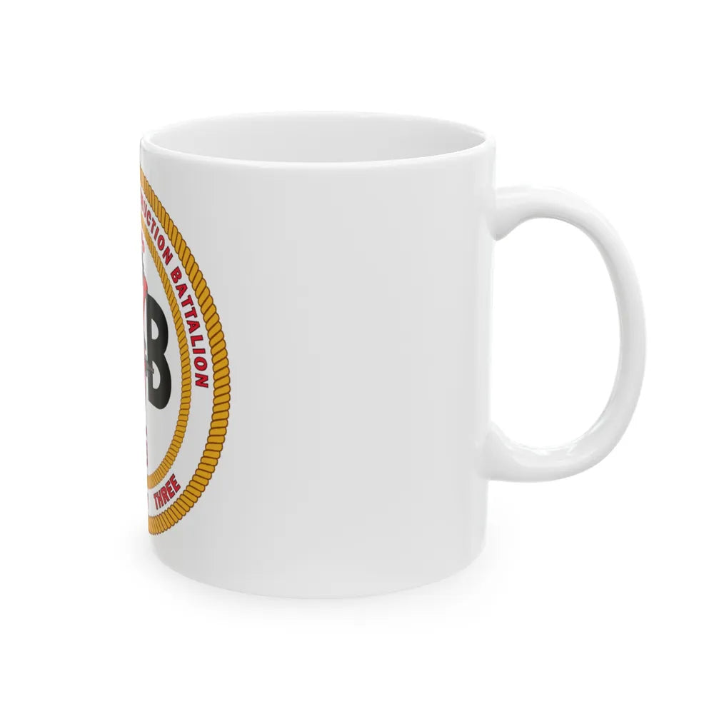 Naval Construction Battalion 133 Seabee (U.S. Navy) White Coffee Mug-Go Mug Yourself