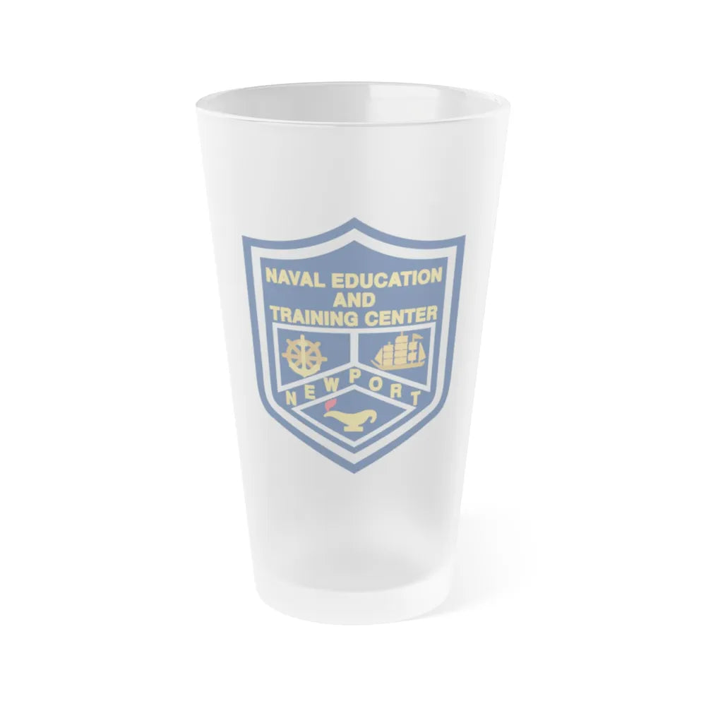 Naval Education And Training Center (U.S. Navy) Frosted Pint Glass 16oz-Go Mug Yourself