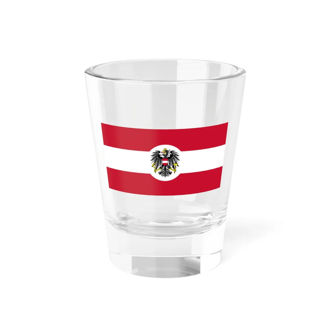 Naval Ensign and Jack of Austria 1926-1934 or 1935 (Austria) Shot Glass 1.5oz 1.5oz - Go Mug Yourself
