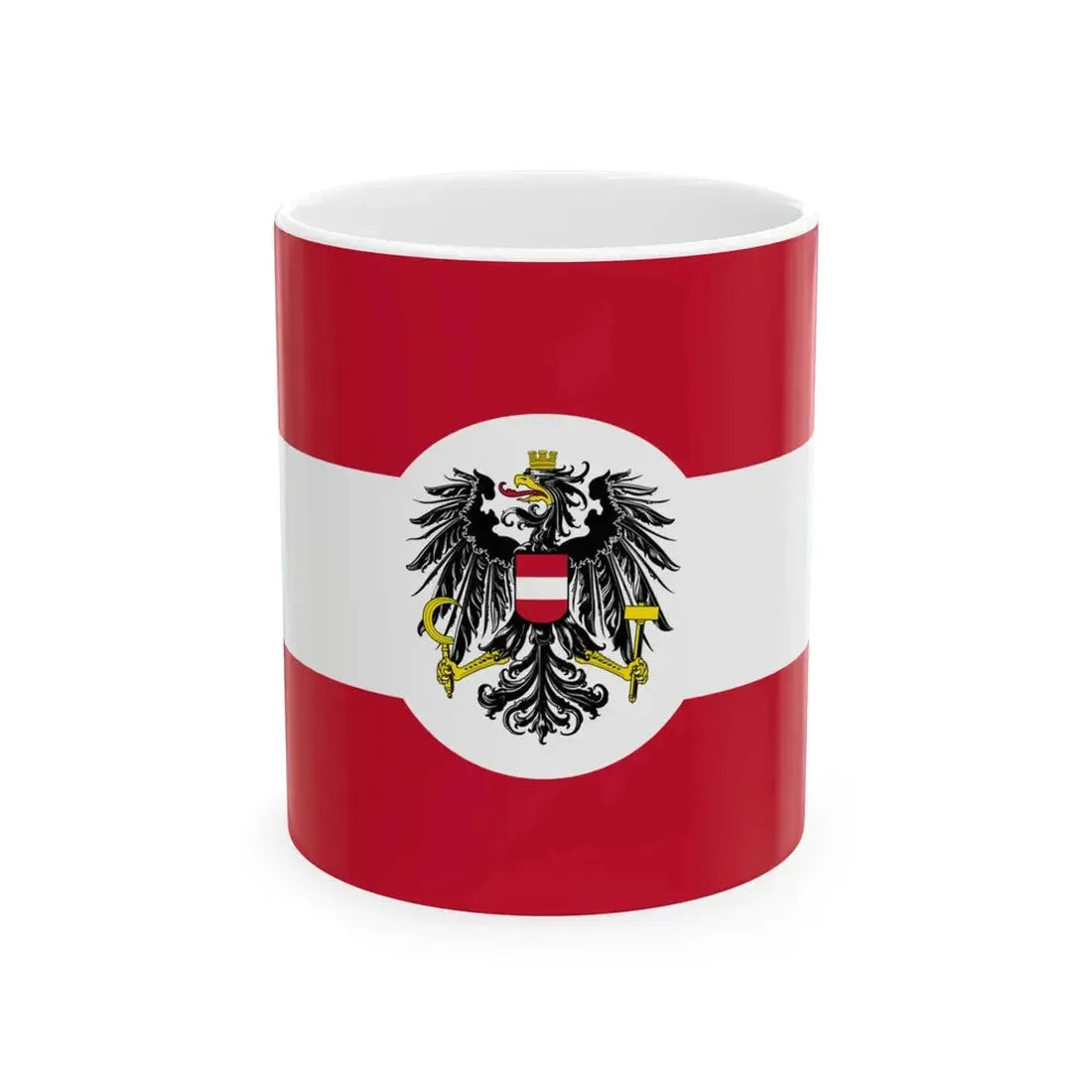 Naval Ensign and Jack of Austria 1926-1934 or 1935 (Austria) White Coffee Mug 11oz - Go Mug Yourself