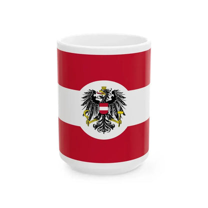 Naval Ensign and Jack of Austria 1926-1934 or 1935 (Austria) White Coffee Mug 15oz - Go Mug Yourself