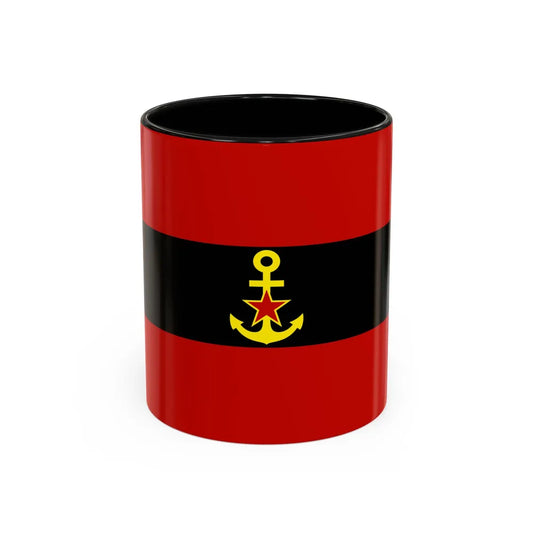 Naval Ensign of Albania 1946 to 1954 - Accent Coffee Mug 11oz Black - Go Mug Yourself