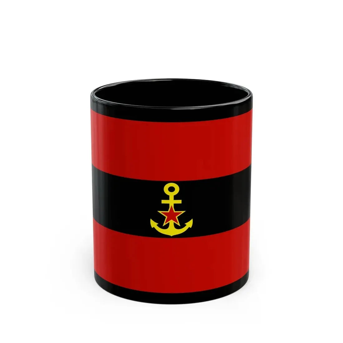 Naval Ensign of Albania 1946 to 1954 - Black Coffee Mug 11oz - Go Mug Yourself