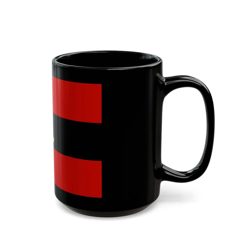 Naval Ensign of Albania 1946 to 1954 - Black Coffee Mug-Go Mug Yourself