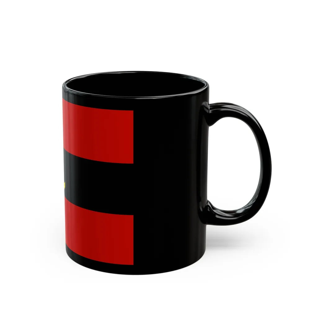 Naval Ensign of Albania 1946 to 1954 - Black Coffee Mug-Go Mug Yourself