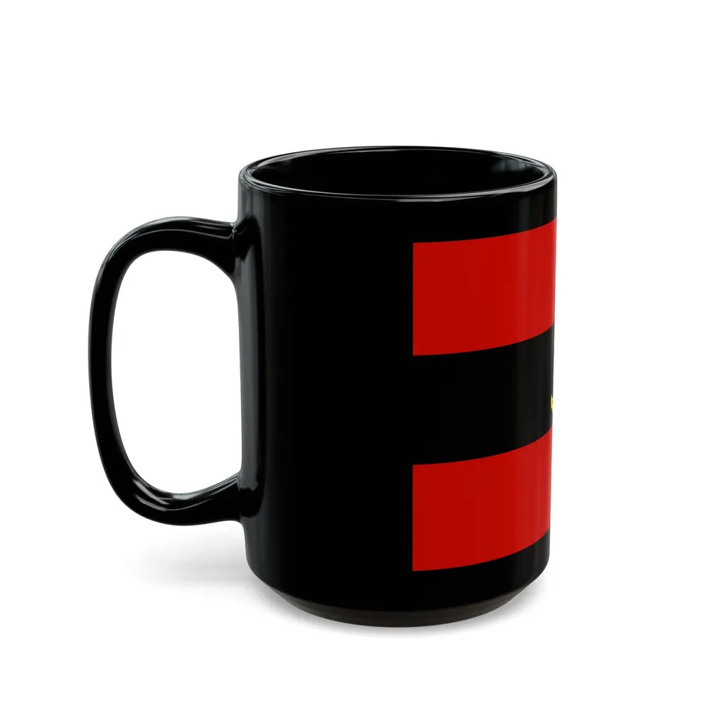 Naval Ensign of Albania 1946 to 1954 - Black Coffee Mug-Go Mug Yourself