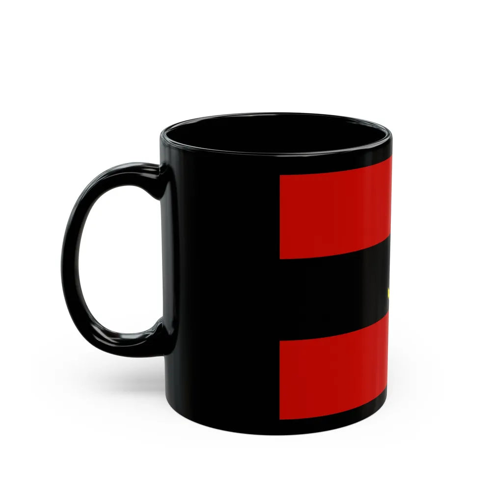 Naval Ensign of Albania 1946 to 1954 - Black Coffee Mug-Go Mug Yourself