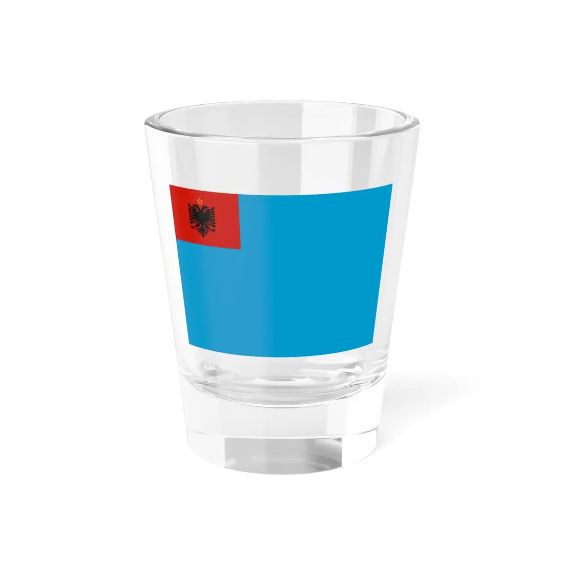 Naval Ensign of Albania 1954-1958 (Albania) Shot Glass 1.5oz 1.5oz - Go Mug Yourself