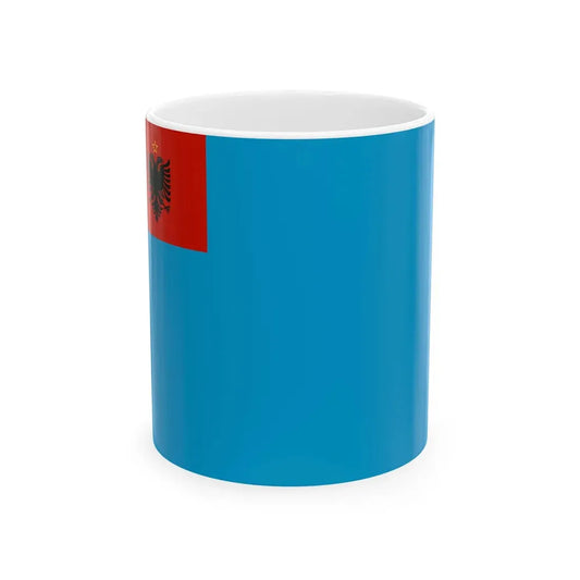Naval Ensign of Albania 1954-1958 (Albania) White Coffee Mug 11oz - Go Mug Yourself