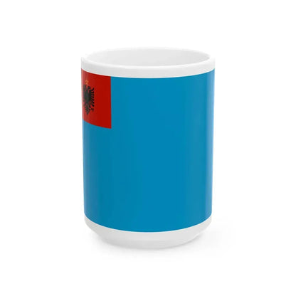 Naval Ensign of Albania 1954-1958 (Albania) White Coffee Mug 15oz - Go Mug Yourself