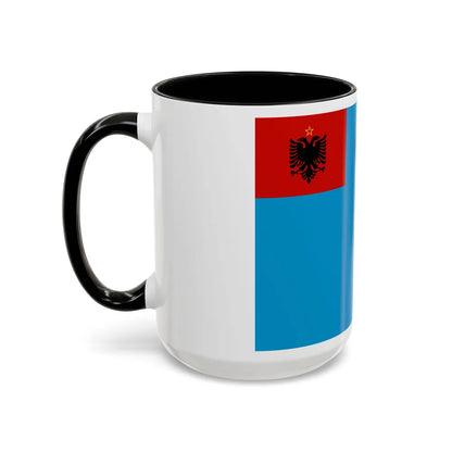 Naval Ensign of Albania 1954 to 1958 - Accent Coffee Mug - Go Mug Yourself