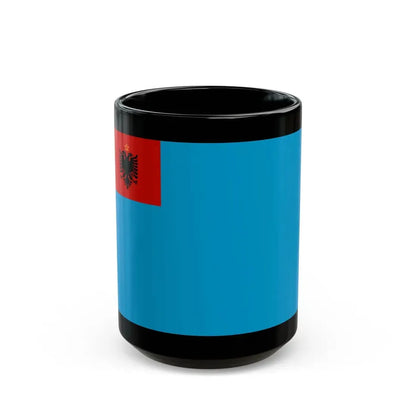 Naval Ensign of Albania 1954 to 1958 - Black Coffee Mug 15oz - Go Mug Yourself