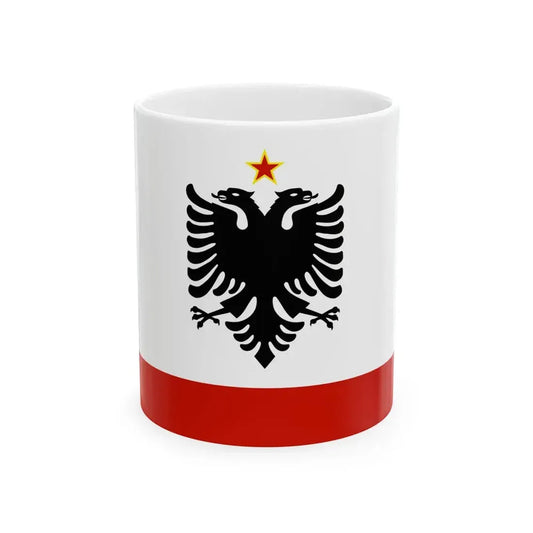 Naval Ensign of Albania 1958-1992 (Albania) White Coffee Mug 11oz - Go Mug Yourself