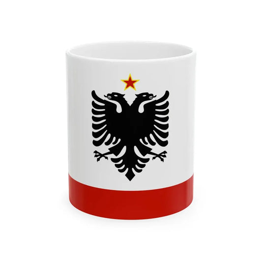 Naval Ensign of Albania 1958-1992 (Albania) White Coffee Mug 11oz - Go Mug Yourself