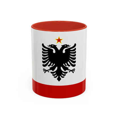 Naval Ensign of Albania 1958 to 1992 - Accent Coffee Mug 11oz Red - Go Mug Yourself