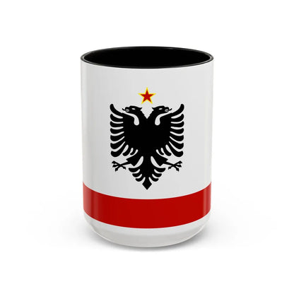 Naval Ensign of Albania 1958 to 1992 - Accent Coffee Mug 15oz Black - Go Mug Yourself