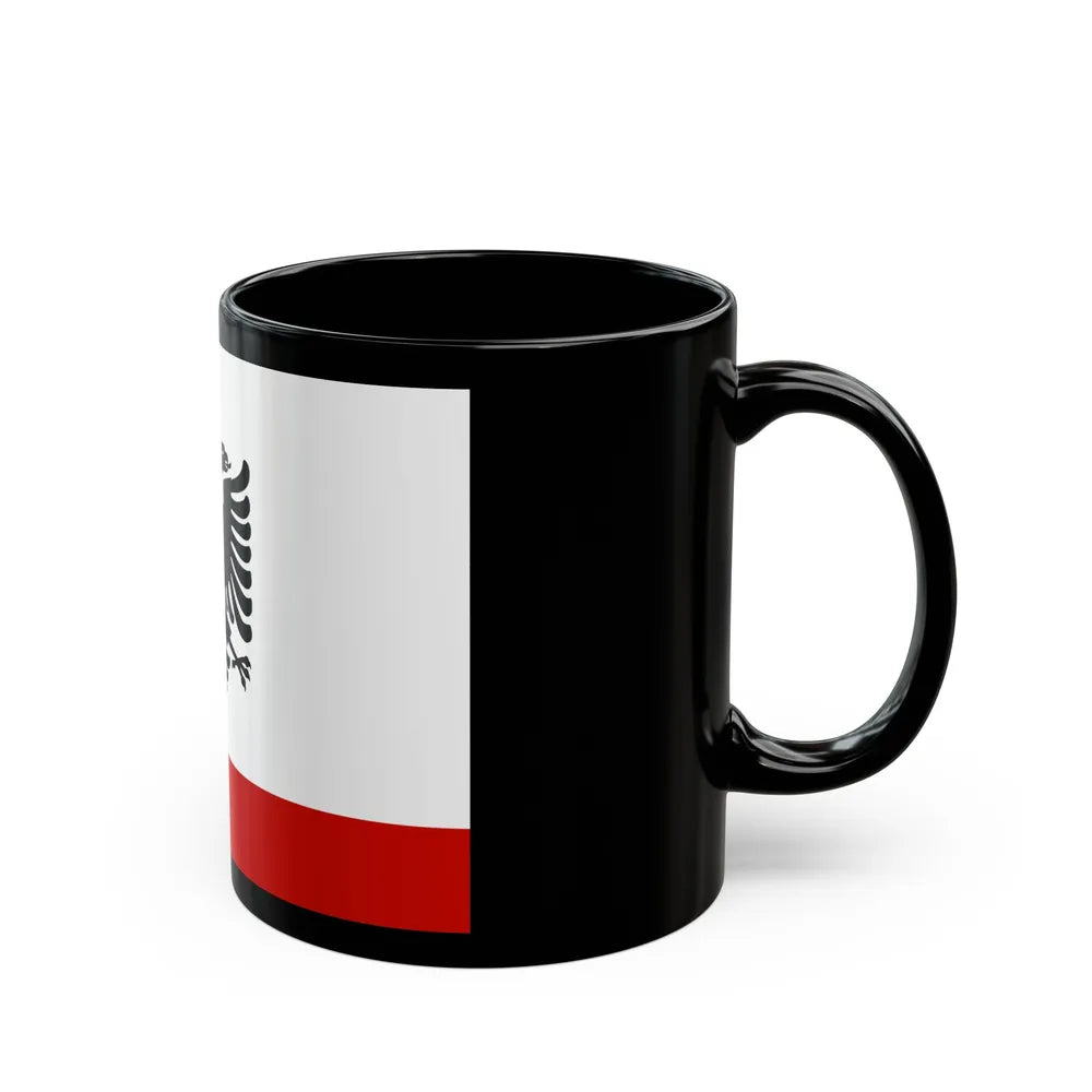 Naval Ensign of Albania 1958 to 1992 - Black Coffee Mug-Go Mug Yourself