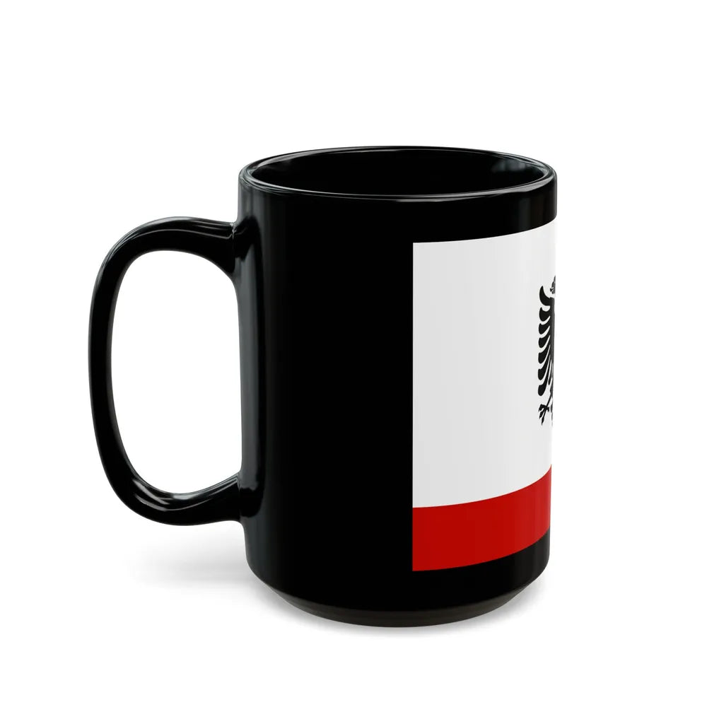 Naval Ensign of Albania 1958 to 1992 - Black Coffee Mug-Go Mug Yourself