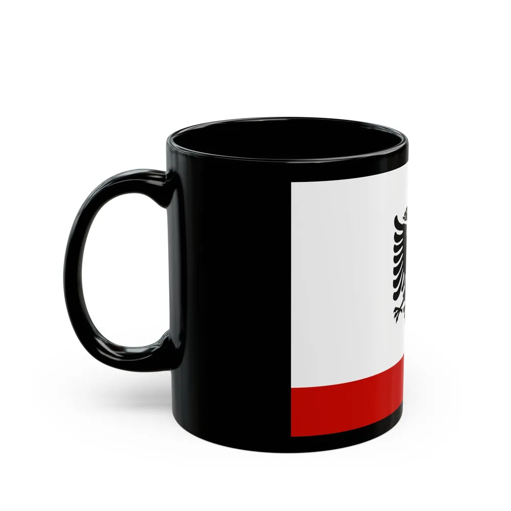 Naval Ensign of Albania 1958 to 1992 - Black Coffee Mug-Go Mug Yourself