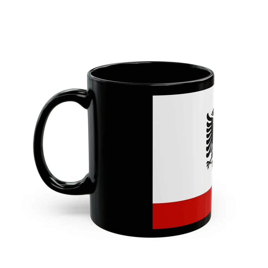 Naval Ensign of Albania 1958 to 1992 - Black Coffee Mug - Go Mug Yourself