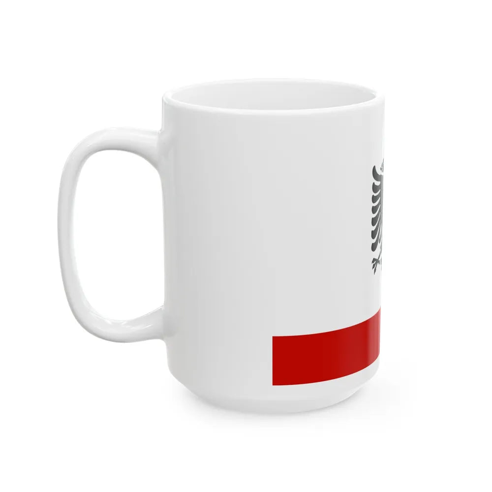 Naval Ensign of Albania 1958 to 1992 - White Coffee Mug-Go Mug Yourself